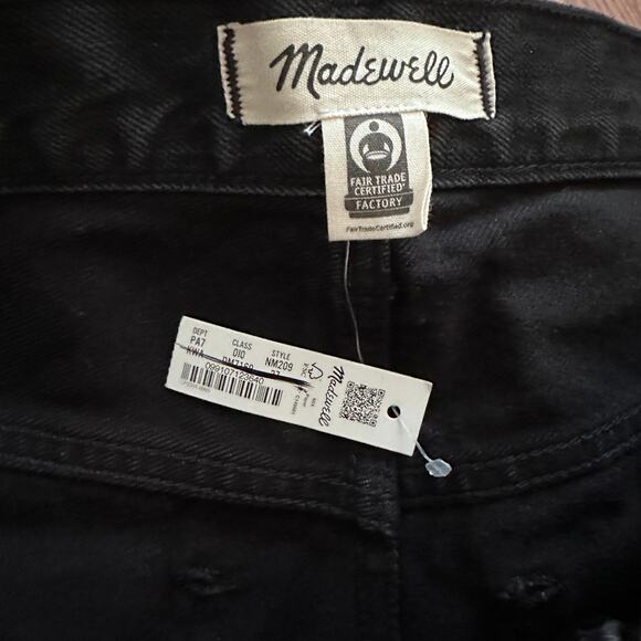 madewell low-slung straight jeans kent wash black nm209 size women 27 - Picture 8 of 10